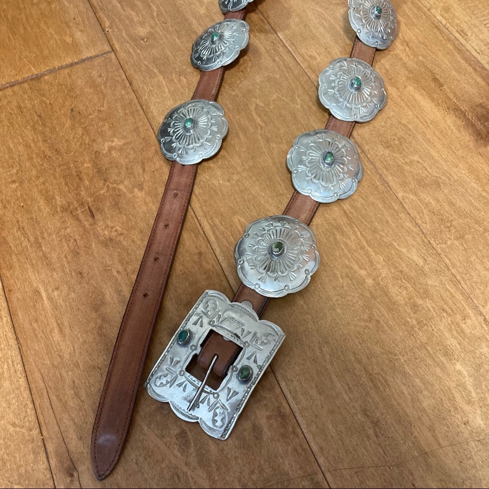 Pat Areias concho belt southwest turquoise